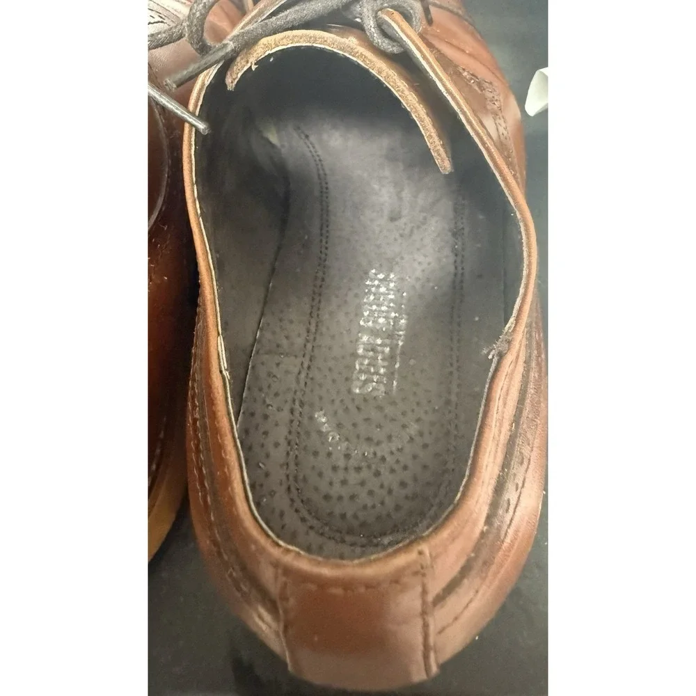 STACY ADAMS Dickinson Oxford Cap Toe - Brown Leather Dress Shoes Men's Size 12